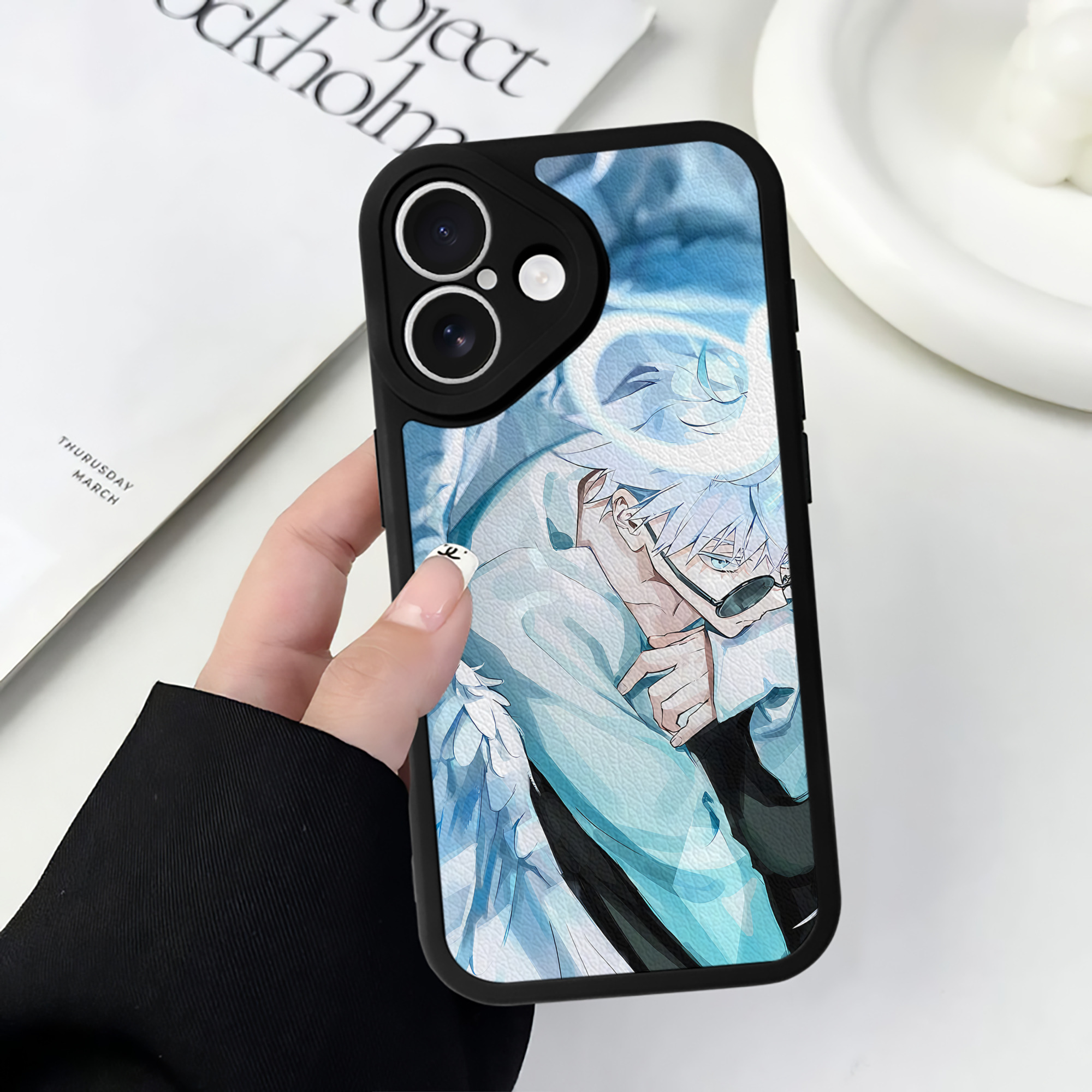 （画像用） 呪術廻戦 Jujutsu Kaisen 【iPhone 16シリーズ対応】シリコンスマホケース（レザー調） 材質：シリコン